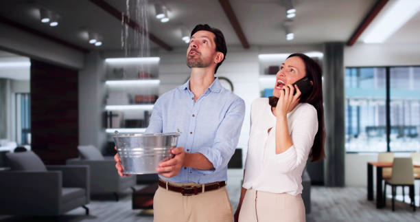 Water damage restoration process in NC